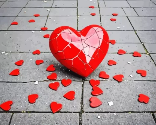 Broken Heart Diamond Painting