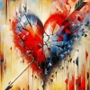 Broken Heart With Arrow Diamond Painting