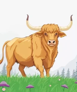Brown Bull Diamond Painting
