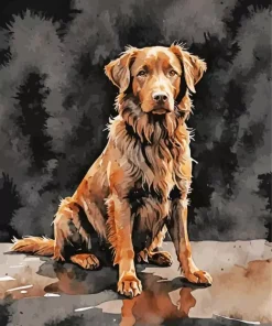 Brown English Labrador Diamond Painting