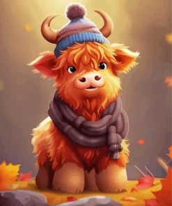 Brown Highland Calf Diamond Painting