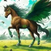 Brown Pegasus Diamond Painting