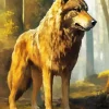 Brown Wolf Art Diamond Painting