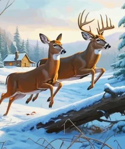 Buck And Doe Diamond Painting