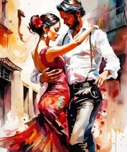 Cool Flamenco Couple Dancers Diamond Painting