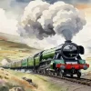 Cool Flying Scotsman Art Diamond Painting