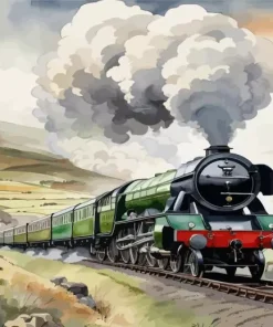 Cool Flying Scotsman Art Diamond Painting