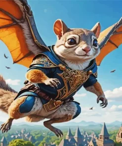 Cool Flying Squirrel Art Diamond Painting