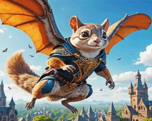 Cool Flying Squirrel Art Diamond Painting