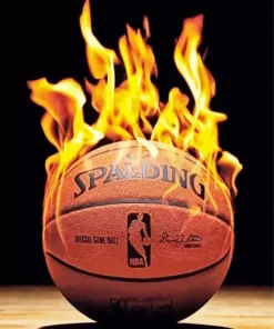 Flaming Basketball Art Diamond Painting