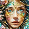 Floral Face Diamond Painting