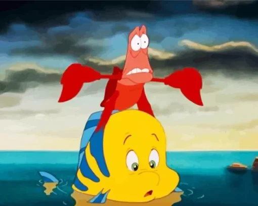 Flounder And Sebastian Diamond Painting