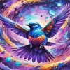 Flying Blue Bird Art Diamond Painting