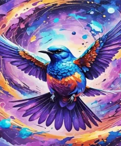Flying Blue Bird Art Diamond Painting