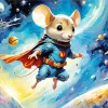 Flying Super Hero Mouse Diamond Painting
