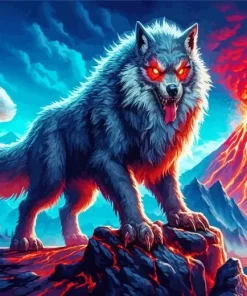 Lava Werewolf Diamond Painting