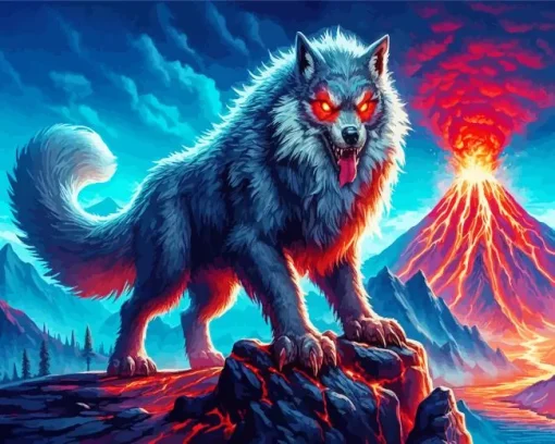 Lava Werewolf Diamond Painting