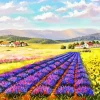 Lavenders And Sunflowers Diamond Painting