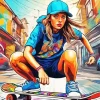 Skater Girl Diamond Painting