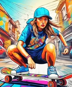 Skater Girl Diamond Painting
