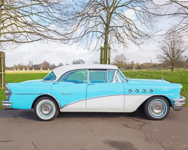 1955 buick skylark Diamond With Numbers 1955 Buick Skylark Diamond Painting