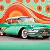 1957 Green Buick Car Diamond Painting
