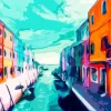 Abstract Burano Italy Diamond Painting