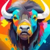 Abstract Buffalo Face Diamond Painting