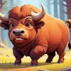 Cartoon Buffalo Diamond Painting