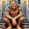 Creepy Brown Werewolf Diamond Painting