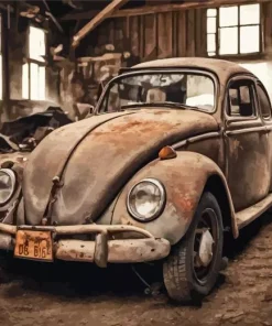 Old Bug Car Diamond Painting