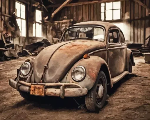 Old Bug Car Diamond Painting