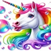 Unicorn Blowing Bubbles Diamond Painting