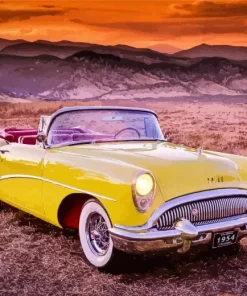 Yellow Buick Skylark Car Diamond Painting