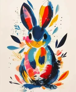 Abstract Bunny Art Diamond Painting
