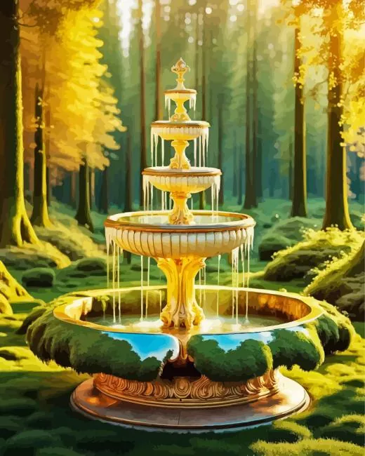 aesthetic fountain Dimaond By Numbers Aesthetic Fountain Diamond Painting