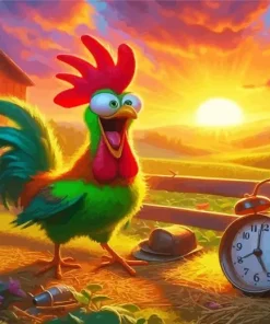 Aesthetic Funny Chicken Diamond Painting