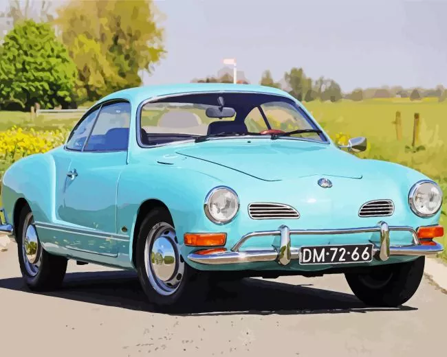 blue Volkswagen karmann ghia Diamond Paintings Blue Volkswagen Karmann Ghia Diamond Painting