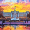 Buckingham Palace At Sunset Diamond Painting