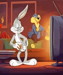 Bugs Bunny Watching Tv Diamond Painting