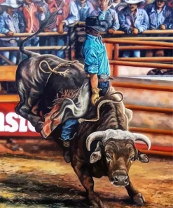 Bull Rider Art Diamond Painting