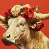 Bull With Flower Crown Diamond Painting