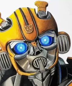 Bumblebee Transformer Face Diamond Painting