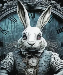 Bunny Alice In Wonderland Diamond Painting