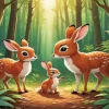 Bunny And Deer Diamond Painting