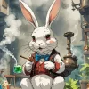 Bunny Smoking Diamond Painting