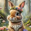 Bunny With Flower Crown Diamond Painting