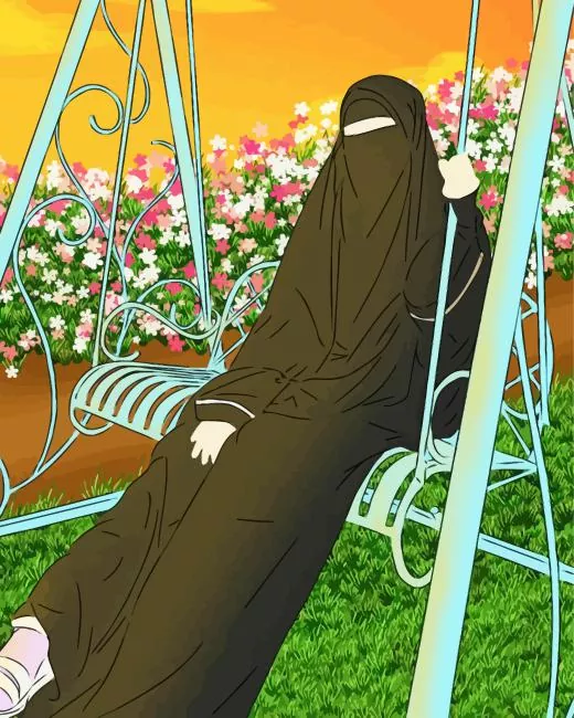 burka girl Diamond By Numbers Burka Girl Diamond Painting