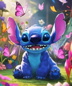 Butterflies And Stitch Diamond Painting