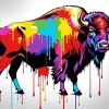 Colorful Buffalo Art Diamond Painting